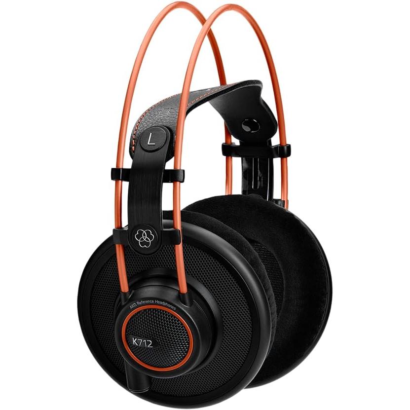 Akg K712 Pro Headphone - Black/Orange Refurbished - AKG Acoustics refurbished available on Backmarket
