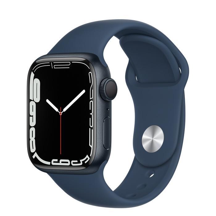 Apple Watch Series 7 (2021) GPS 41 mm - Aluminium Midnight - Sport band Blue Reconditionné - Apple refurbished available on Backmarket