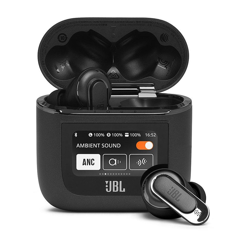 JBL Tour Pro 2 Earbud Noise-Cancelling Bluetooth Earphones - Black Refurbished - JBL refurbished available on Backmarket