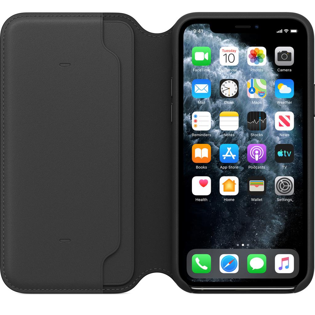 Apple Leather Folio iPhone 11 Pro - Leather Black Refurbished - Apple refurbished available on Backmarket
