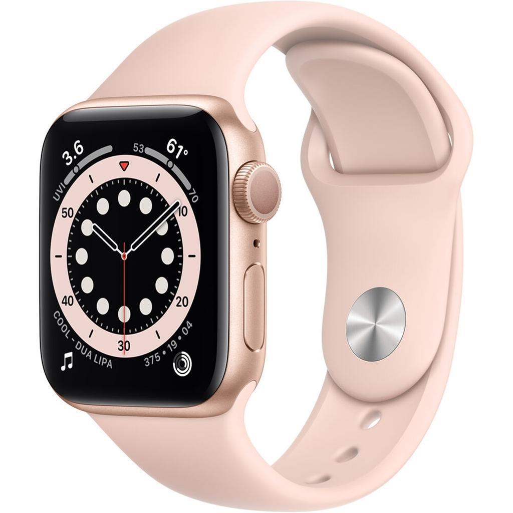 Apple Watch Series 6 (2020) GPS + Cellular 40 mm - Aluminium Gold - Sport band Pink Refurbished - Apple refurbished available on Backmarket