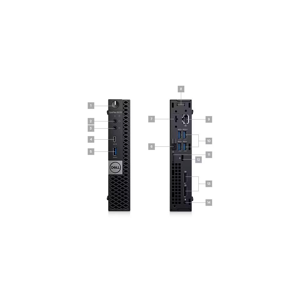 Dell Optiplex 5070 Core i7 2 GHz - SSD 256 GB RAM 32GB Refurbished - Dell refurbished available on Backmarket