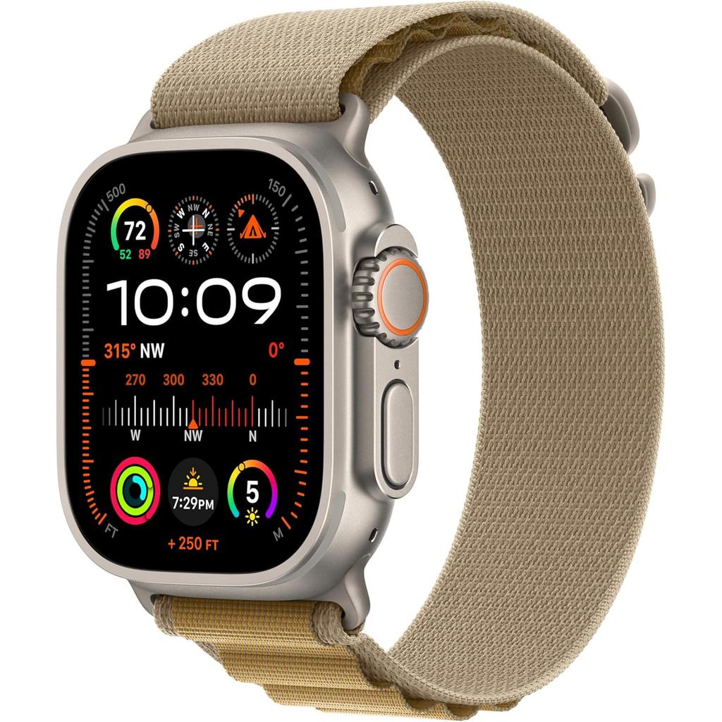 Apple Watch Ultra 2 (2023) GPS + Cellular 49 mm - Titanium Natural Titanium - Alpine loop Yellow Reconditionné - Apple refurbished available on Backmarket