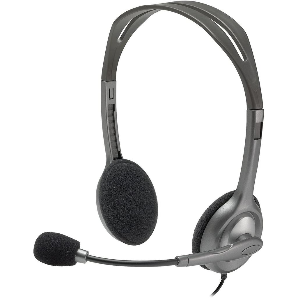 Logitech H111 Headphone with microphone - Black Refurbished - Logitech refurbished available on Backmarket