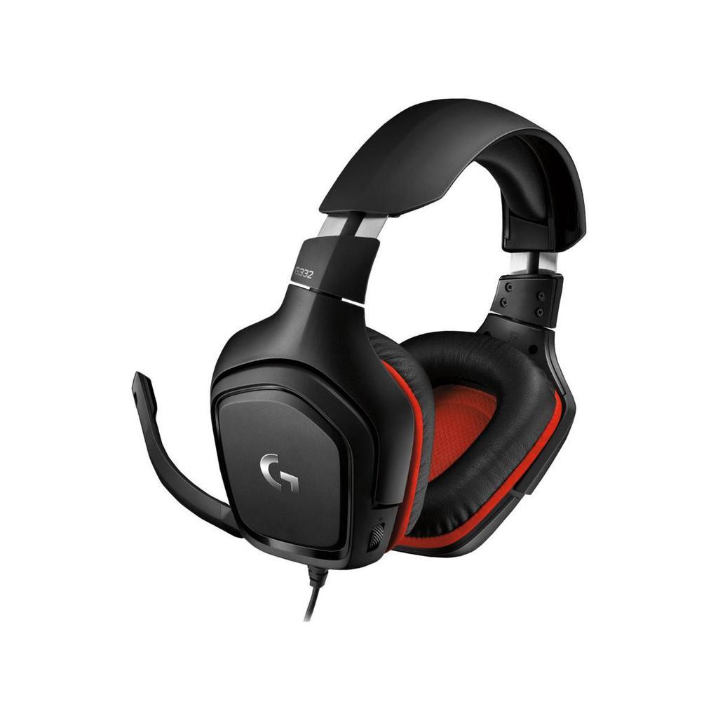 Logitech G332 Noise cancelling Gaming Headphone - Black/Red Refurbished - Logitech refurbished available on Backmarket