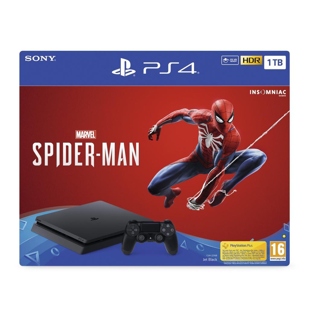 PlayStation 4 Slim 1000GB - Black + Marvel’s Spider-Man Refurbished - Sony refurbished available on Backmarket