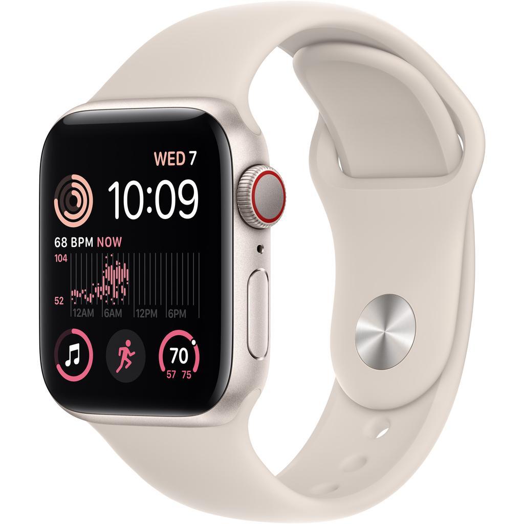 Apple Watch Series SE 2 (2022) GPS + Cellular 44 mm - Aluminium Starlight - Sport band Starlight Refurbished - Apple refurbished available on Backmarket
