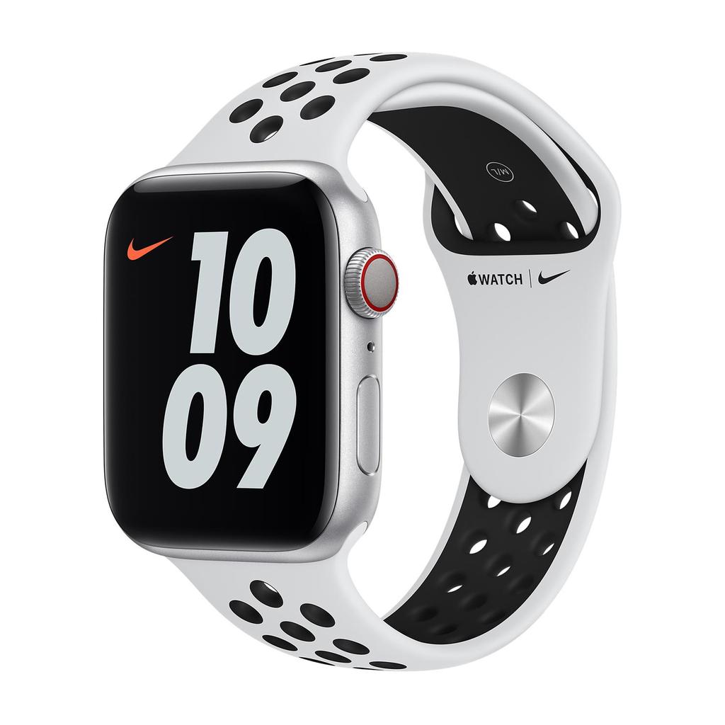 Apple Watch Sport Band 40mm - Pure Platinum/Black Reconditionné - Apple refurbished available on Backmarket