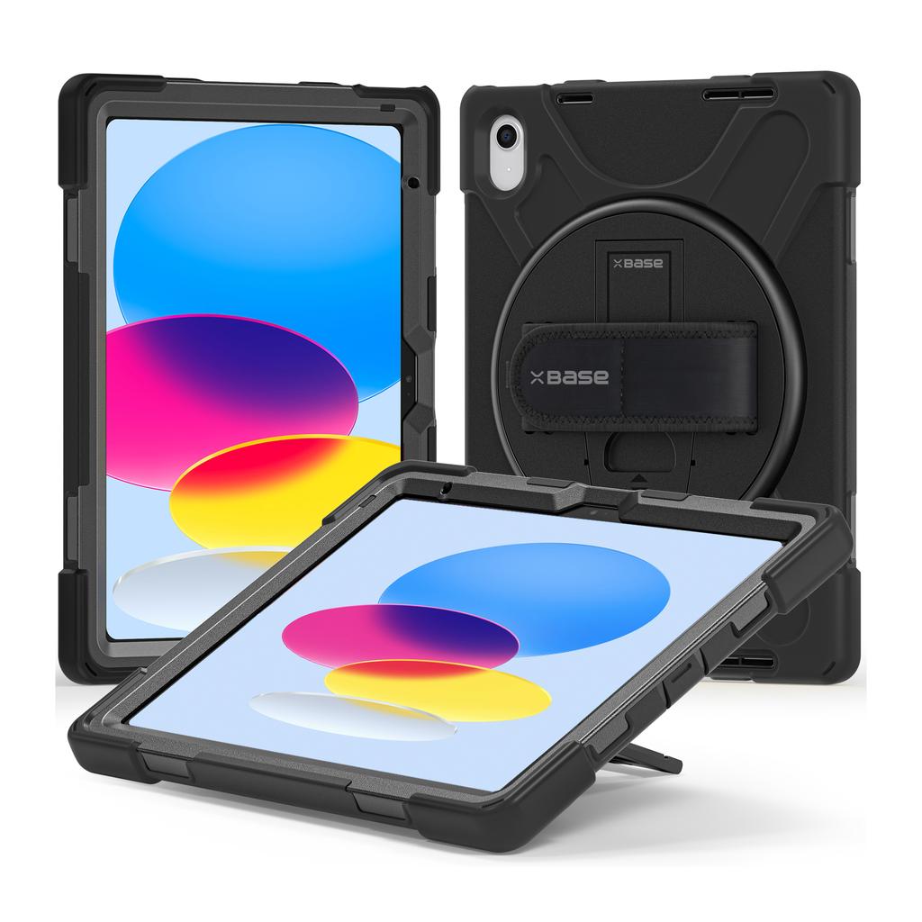 Heavy Duty Case for iPad 10 & 11 Gen w/ Hand Strap, Shoulder Strap & Kickstand Refurbished - N/A (ou "xBase" si vous considérez que c refurbished available on Backmarket