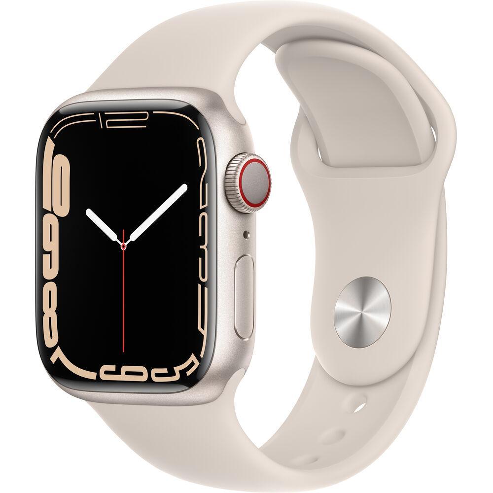 Apple Watch Series 7 (2021) GPS + Cellular 41 mm - Aluminium Starlight - Sport band Starlight Refurbished - Apple refurbished available on Backmarket