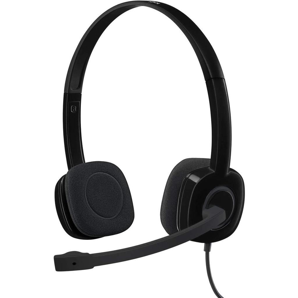 Logitech H151 Headphone with microphone - Black Refurbished - Logitech refurbished available on Backmarket