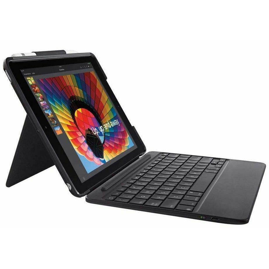 Logitech Keyboard QWERTY Wireless Backlit Keyboard iPad Slim Combo Refurbished - Logitech refurbished available on Backmarket