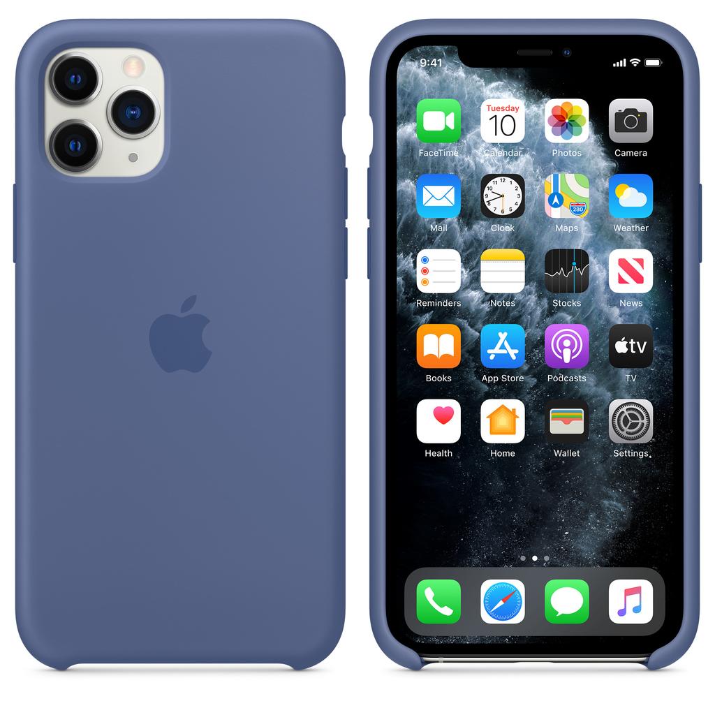 Apple Case iPhone 11 Pro - Silicone Linen Blue Refurbished - Apple refurbished available on Backmarket