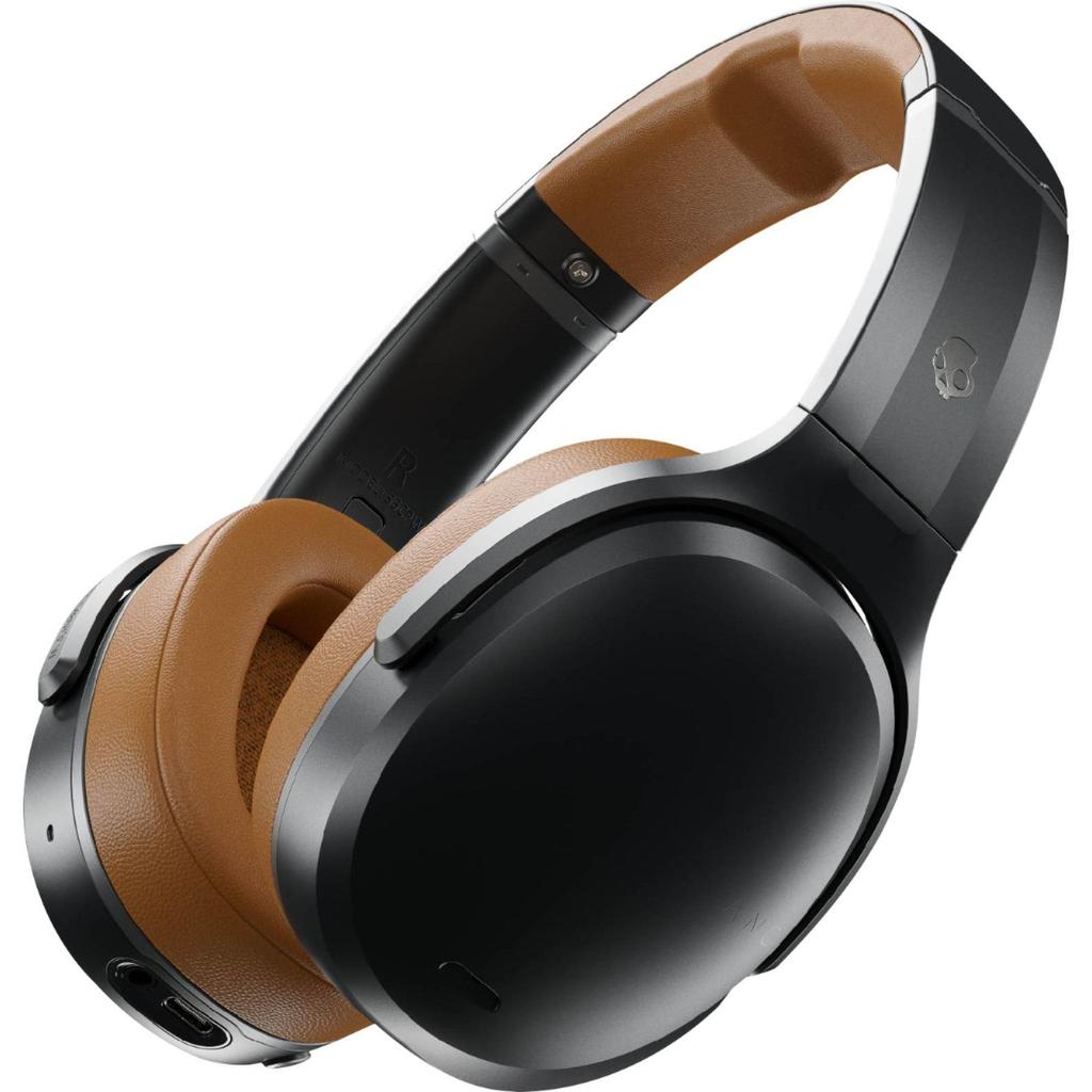 Skullcandy Crusher Wireless ANC Noise cancelling Headphone Bluetooth with microphone - Black/Brown Refurbished - Skullcandy refurbished available on Backmarket