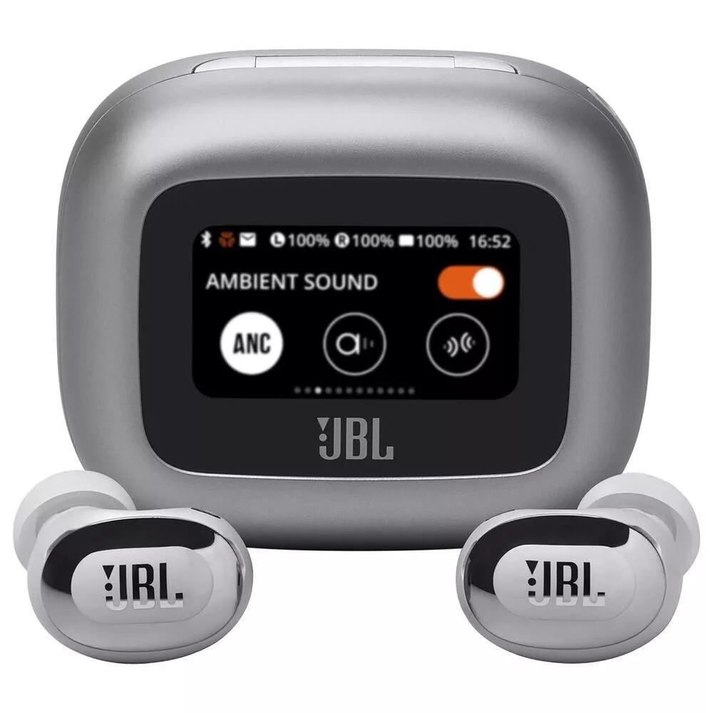 JBL Live Buds 3 Earbud Noise-Cancelling Bluetooth Earphones - Silver Reconditionné - JBL refurbished available on Backmarket