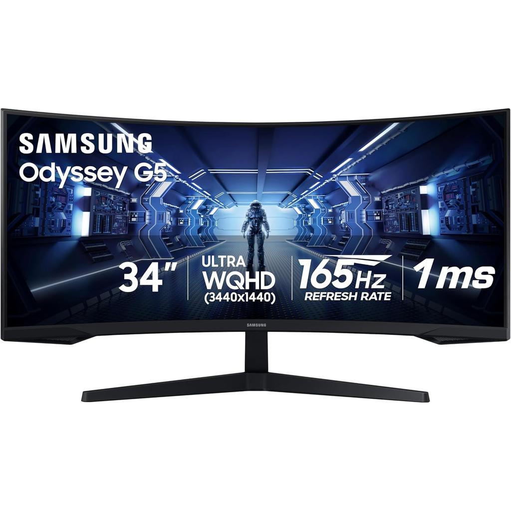 Samsung 34-inch Monitor 3440 x 1440 LCD (Odyssey G5 G55T) Refurbished - Samsung refurbished available on Backmarket