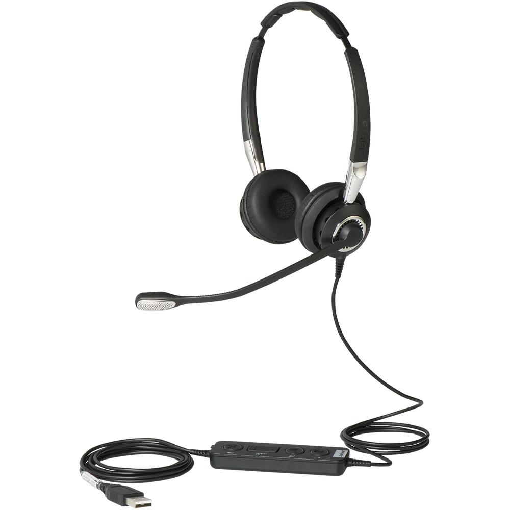 Jabra BIZ 2400 II Duo Noise cancelling Headphone Bluetooth with microphone - Black Refurbished - Jabra refurbished available on Backmarket