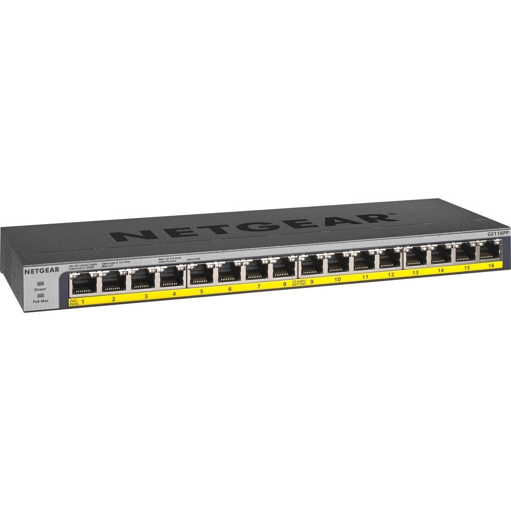 Netgear GS116PP-100NAS hubs & switches Refurbished - Netgear refurbished available on Backmarket