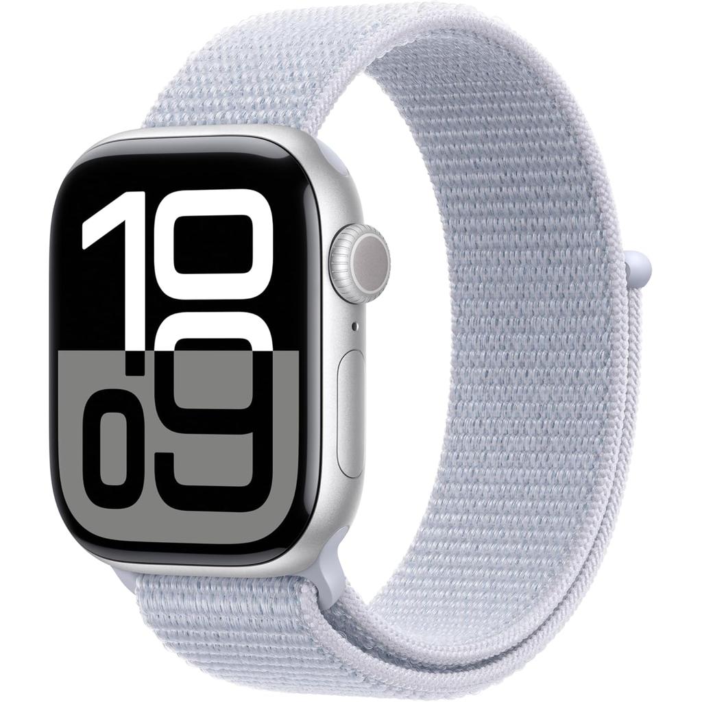 Apple Watch Series 10 (2024) GPS + Cellular 42 mm - Aluminium Silver - Sport loop Blue Reconditionné - Apple refurbished available on Backmarket