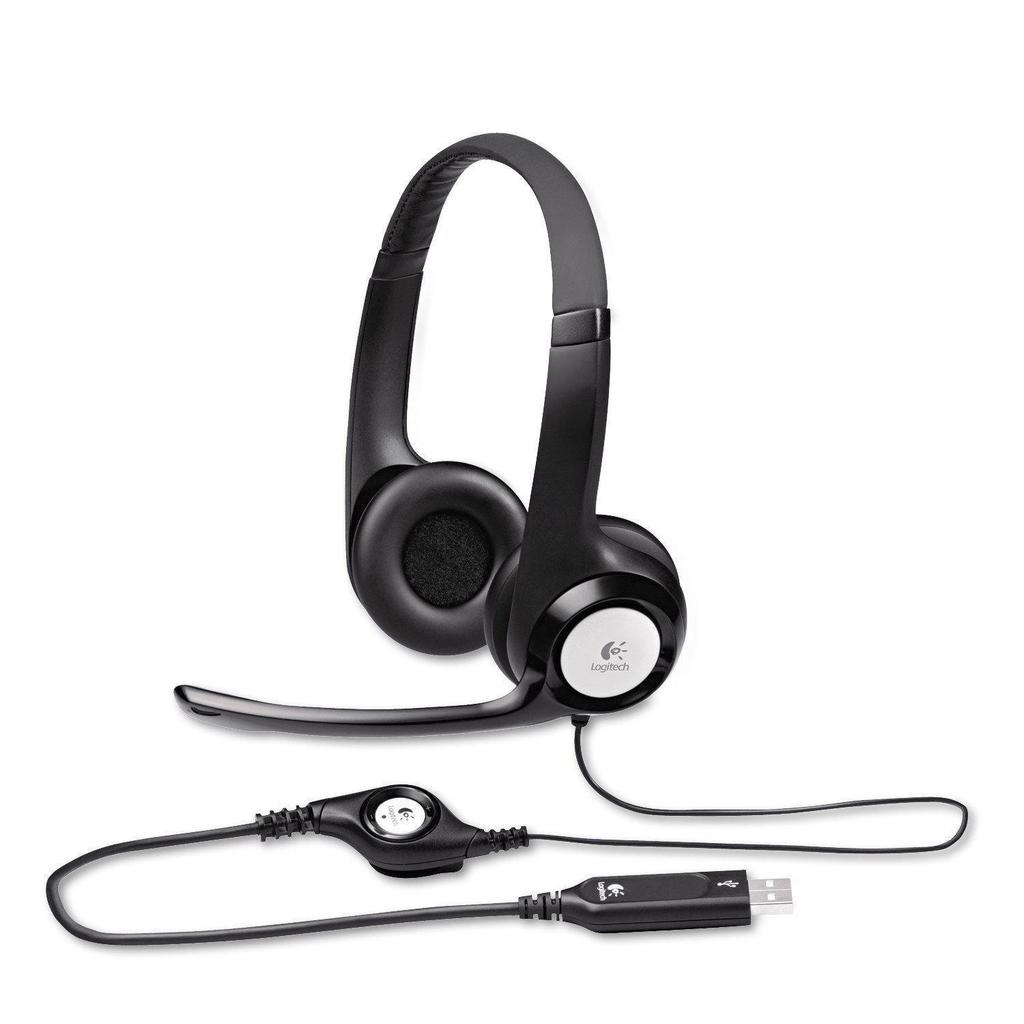 Logitech H390 Noise cancelling Headphone with microphone - Black Refurbished - Logitech refurbished available on Backmarket