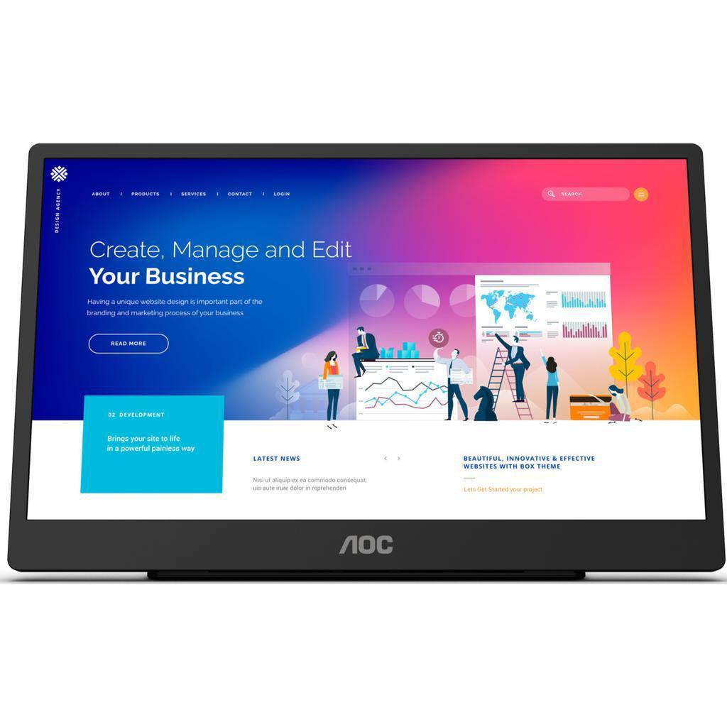 Aoc 15.6-inch Monitor 1920 x 1080 LED (16T2-B) Refurbished - AOC (moniteurs et écrans) ou AOC (v refurbished available on Backmarket