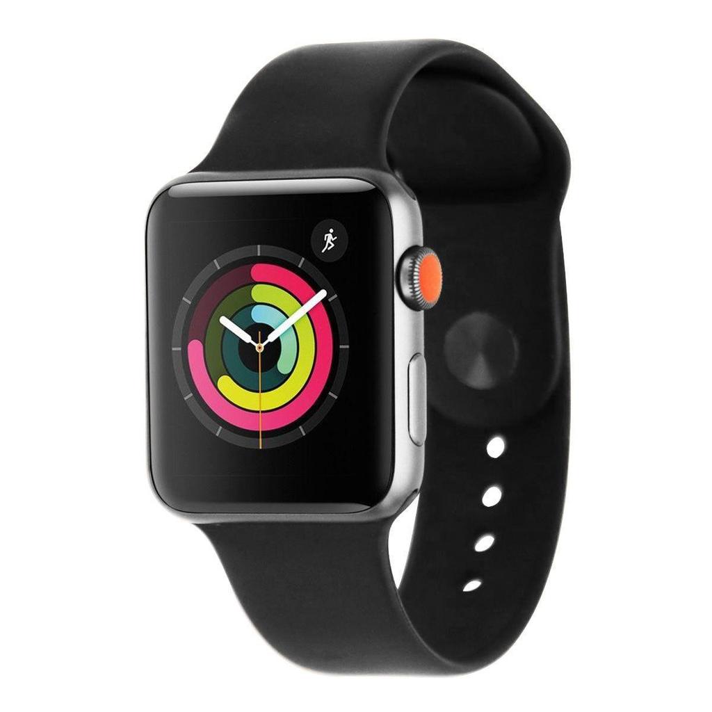 Apple Watch Series 3 (2017) GPS + Cellular 42 mm - Aluminium Space Gray - Sport band Black Refurbished - Apple refurbished available on Backmarket