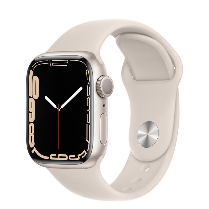 Apple Watch Series 7 (2021) GPS 45 mm - Aluminium Starlight - Sport band Starlight Refurbished - Apple refurbished available on Backmarket