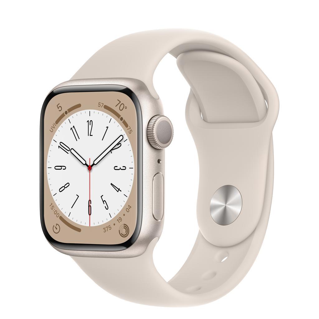 Apple Watch Series 8 (2022) GPS 41 mm - Aluminium Starlight - Sport band Starlight Refurbished - Apple refurbished available on Backmarket