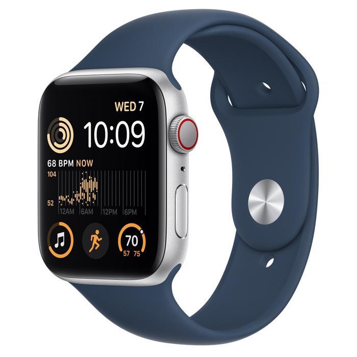 Apple Watch Series SE 1 (2020) GPS + Cellular 40 mm - Aluminium Silver - Sport band Blue Reconditionné - Apple refurbished available on Backmarket
