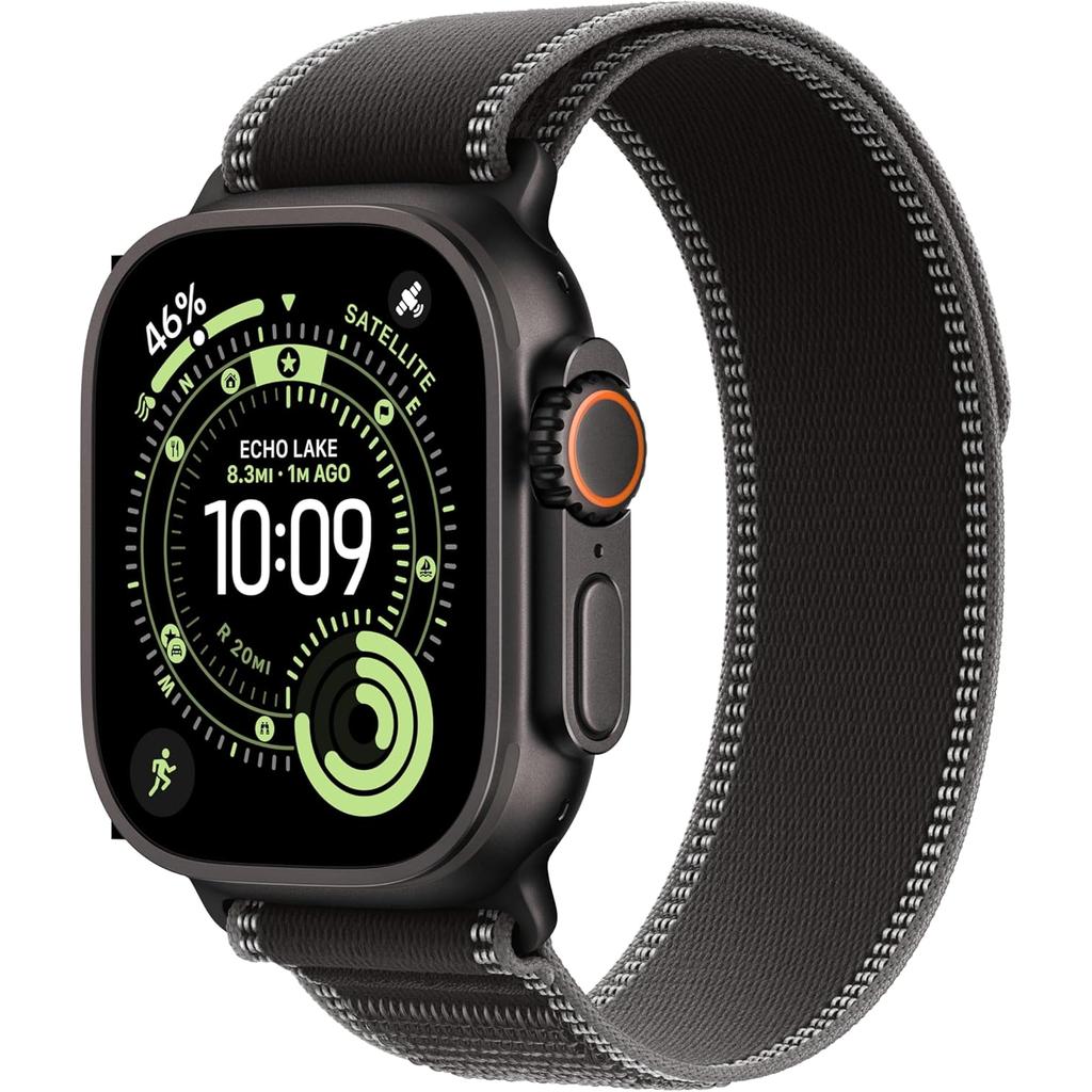 Apple Watch Ultra 3 (2025) GPS + Cellular 49 mm - Titanium Black - Trail loop Black Reconditionné - Apple refurbished available on Backmarket