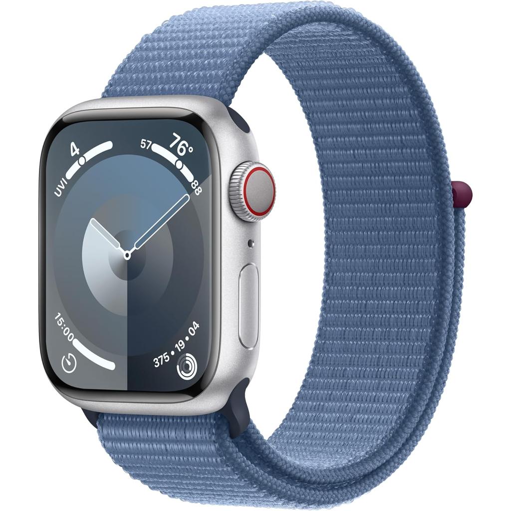 Apple Watch Series 9 (2023) GPS + Cellular 41 mm - Aluminium Silver - Sport loop Blue Reconditionné - Apple refurbished available on Backmarket