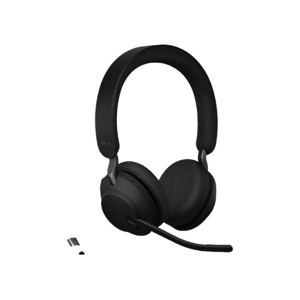 Jabra Evolve2 65 MS Stereo Noise cancelling Headphone Bluetooth with microphone - Black Refurbished - Jabra refurbished available on Backmarket