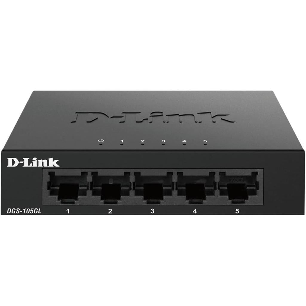 D-Link 5-Port Gigabit Desktop Switch - Black (DGS-105GL) - CR Refurbished - D-Link refurbished available on Backmarket