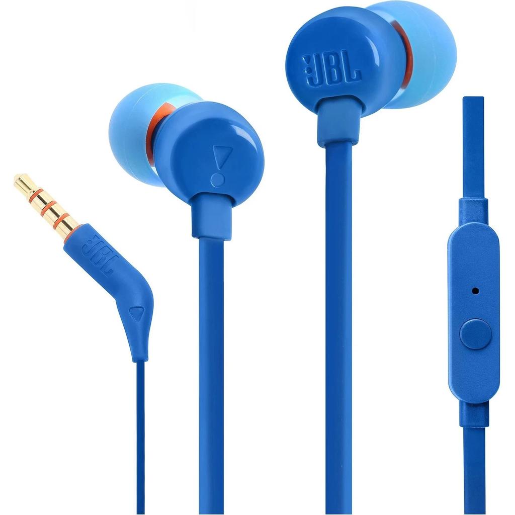 JBL Tune 110 Noise-Cancelling Earphones - Blue Refurbished - JBL refurbished available on Backmarket