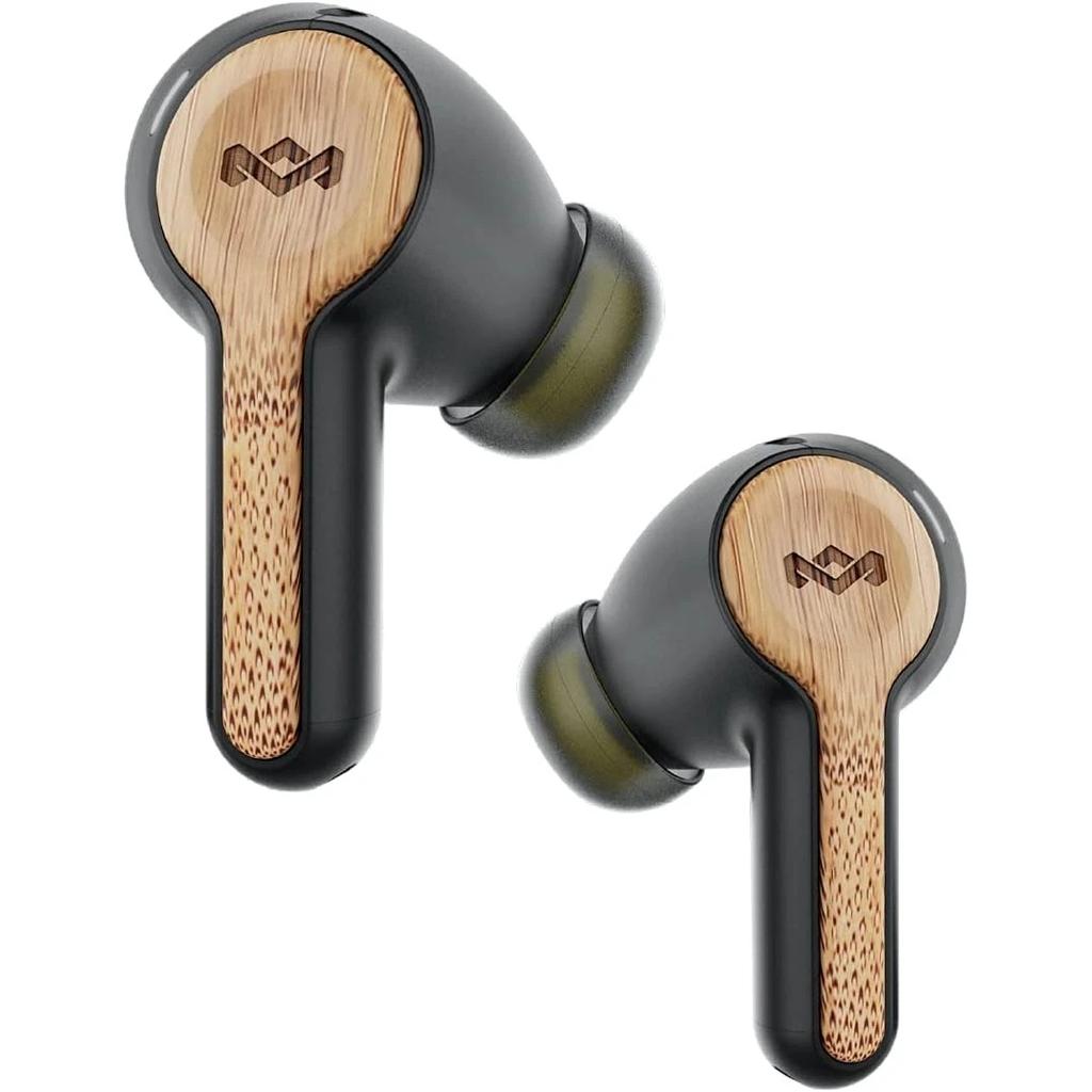 House Of Marley Rebel Earbud Noise-Cancelling Bluetooth Earphones - Black Reconditionné - House of Marley refurbished available on Backmarket