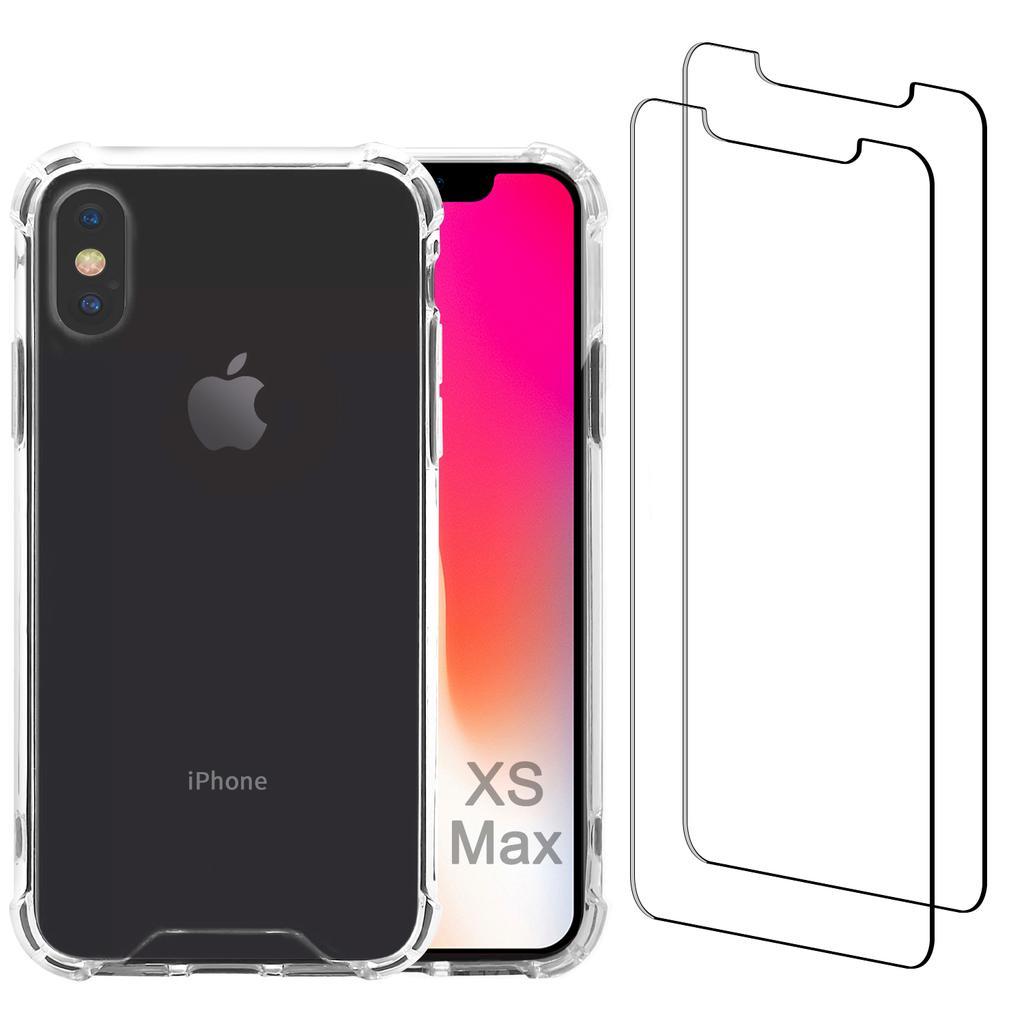 iPhone XS Max case and 2 protective screens - Recycled plastic - Transparent Refurbished - EcoTech (si c'est une marque connue, sin refurbished available on Backmarket