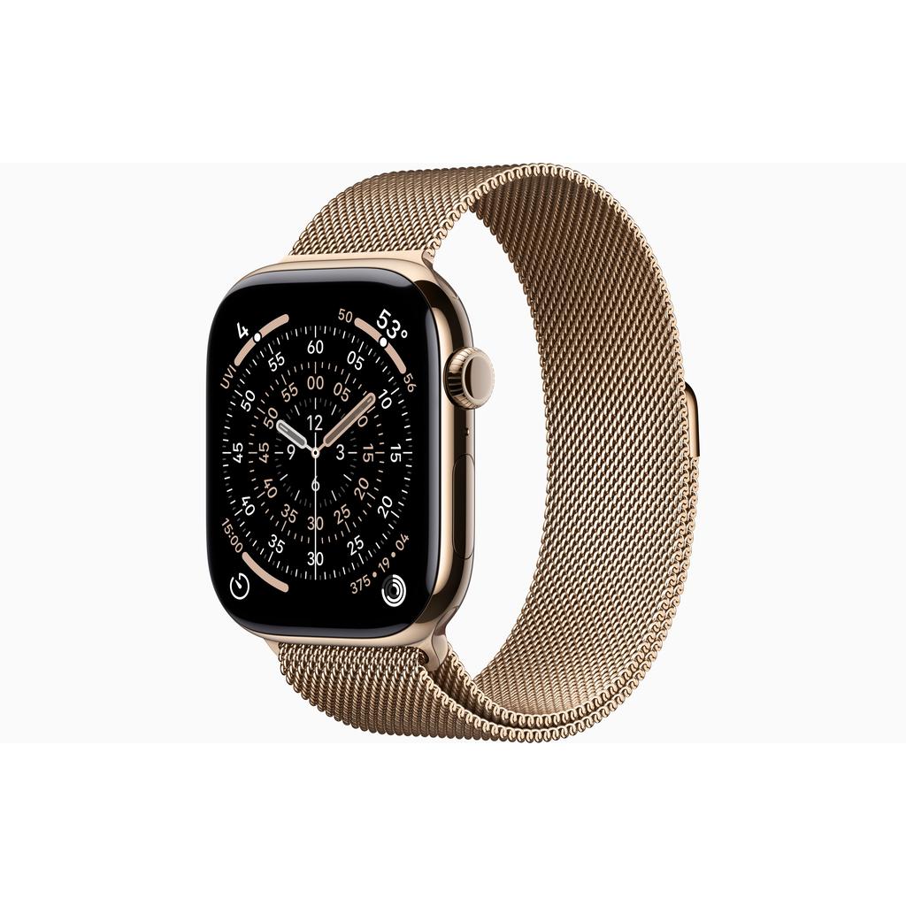 Buy Apple Watch Series 11 (2025) GPS + Cellular 46 mm - Titanium Gold - Milanese loop Gold Refurbished - $519.95 Apple Watch Series 11 (2025) GPS + Cellular 46 mm - Titanium Gold - Milanese loop Gold Refurbished - Apple refurbished available on Backmarket