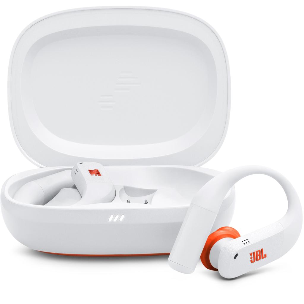JBL Endurance Peak 4 Earbud Noise-Cancelling Bluetooth Earphones - White Refurbished - JBL refurbished available on Backmarket