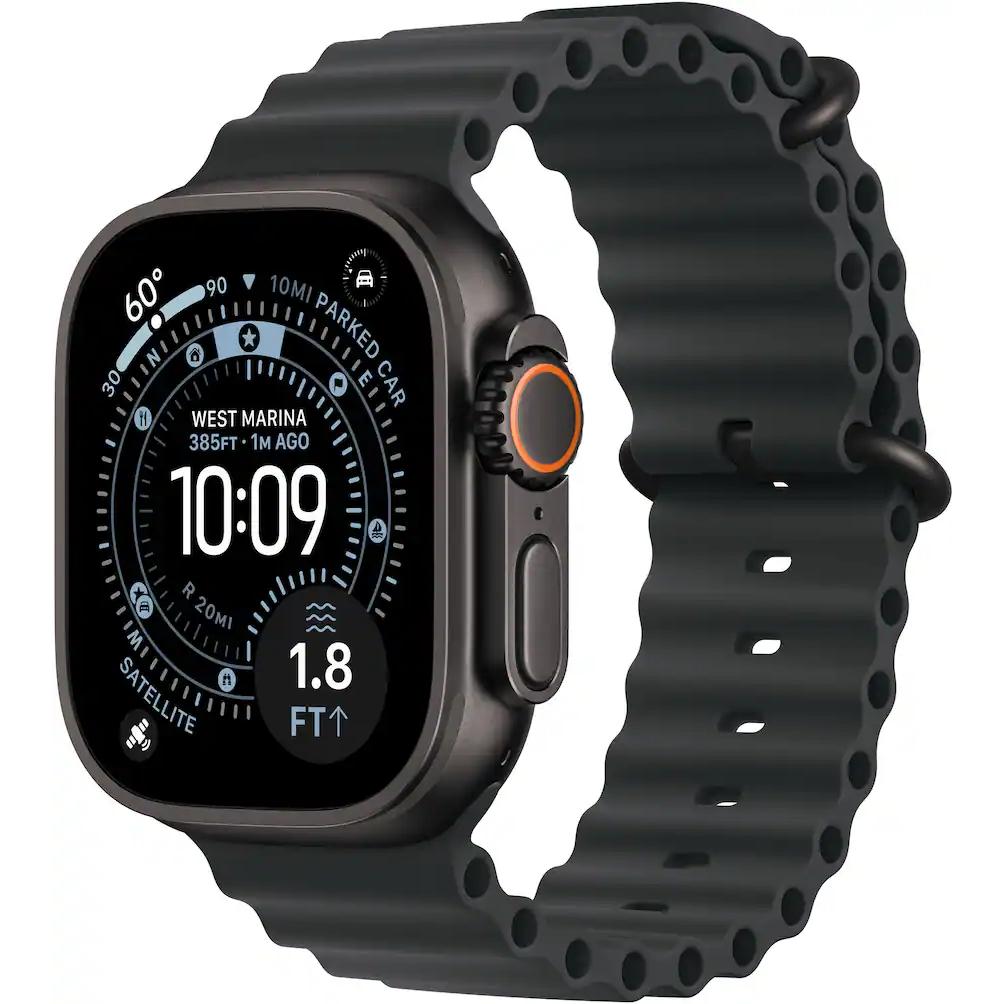 Apple Watch Ultra 3 (2025) GPS + Cellular 49 mm - Titanium Black - Ocean band Black Refurbished - Apple refurbished available on Backmarket