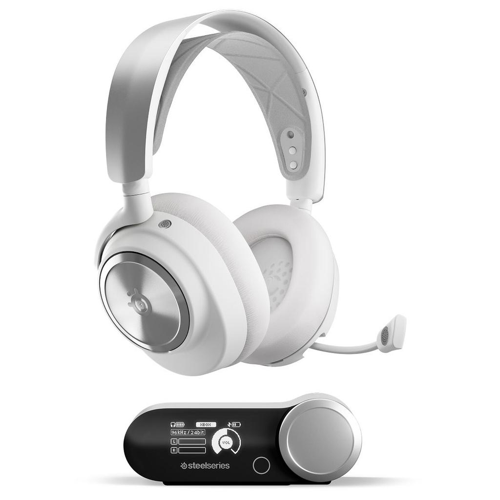 Steelseries Arctis Nova Pro Noise cancelling Gaming Headphone Bluetooth with microphone - White Refurbished - SteelSeries refurbished available on Backmarket
