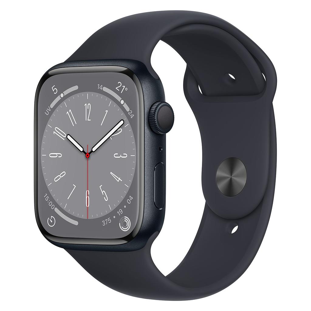 Apple Watch Series 8 (2022) GPS 45 mm - Aluminium Midnight - Sport band Midnight Reconditionné - Apple refurbished available on Backmarket