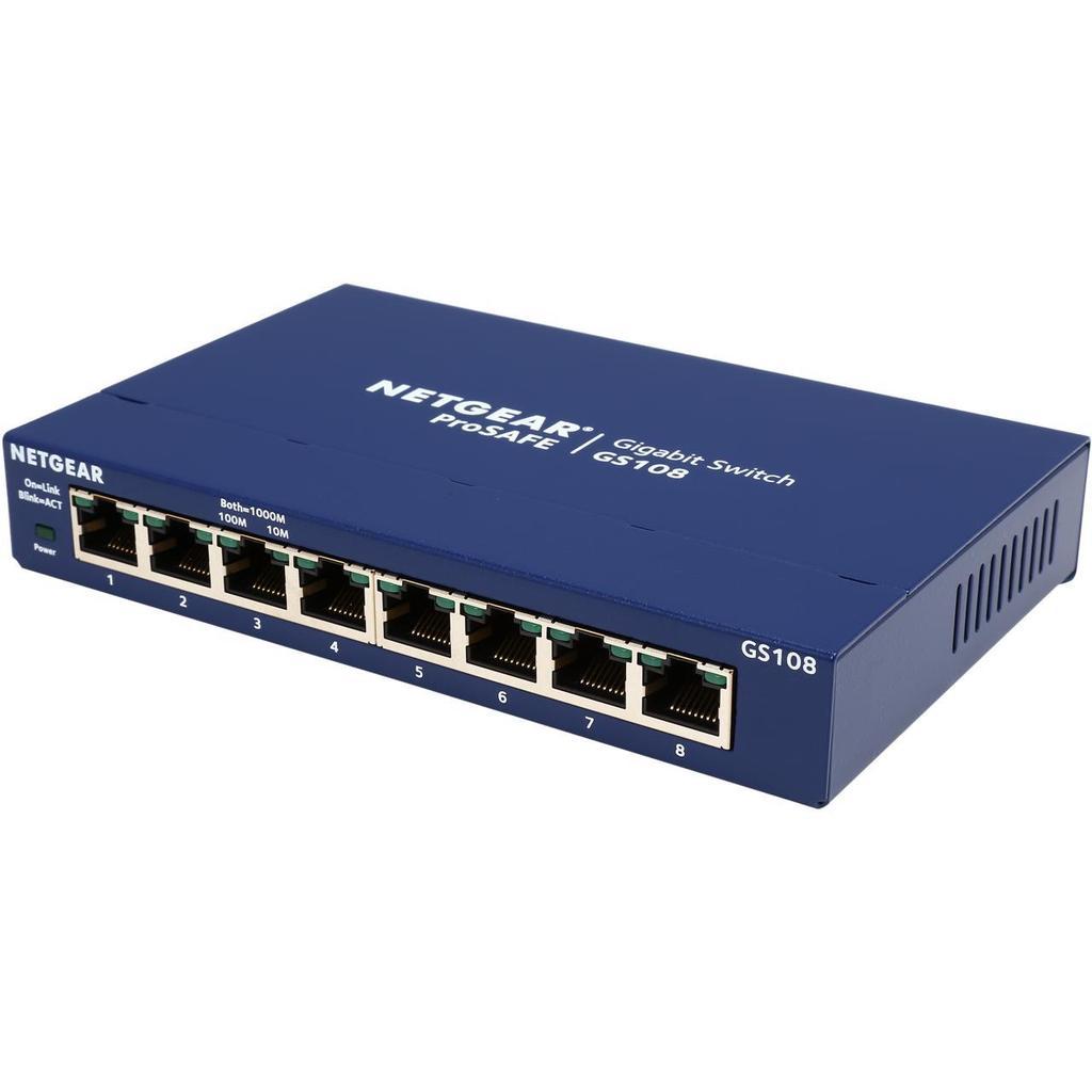 Netgear ProSafe 8 GS108-400NAS hubs & switches Refurbished - Netgear refurbished available on Backmarket