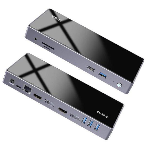 Qgeem USB 3.0 Docking Station,Single 5K/Dual HDMI DispalyPort 4K Docking Station Reconditionné - N/A refurbished available on Backmarket