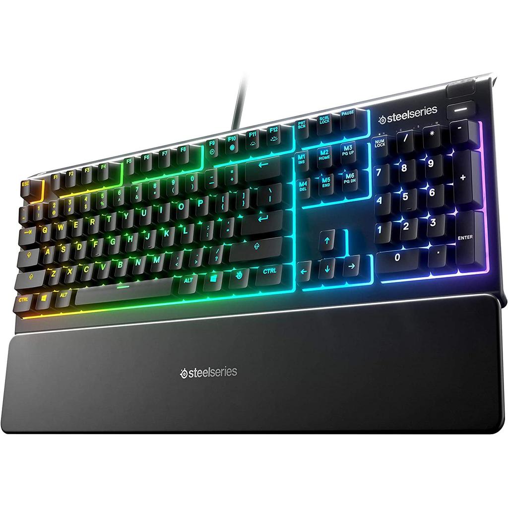 Keyboard QWERTY Backlit Keyboard SteelSeries Apex 3 Refurbished - SteelSeries refurbished available on Backmarket
