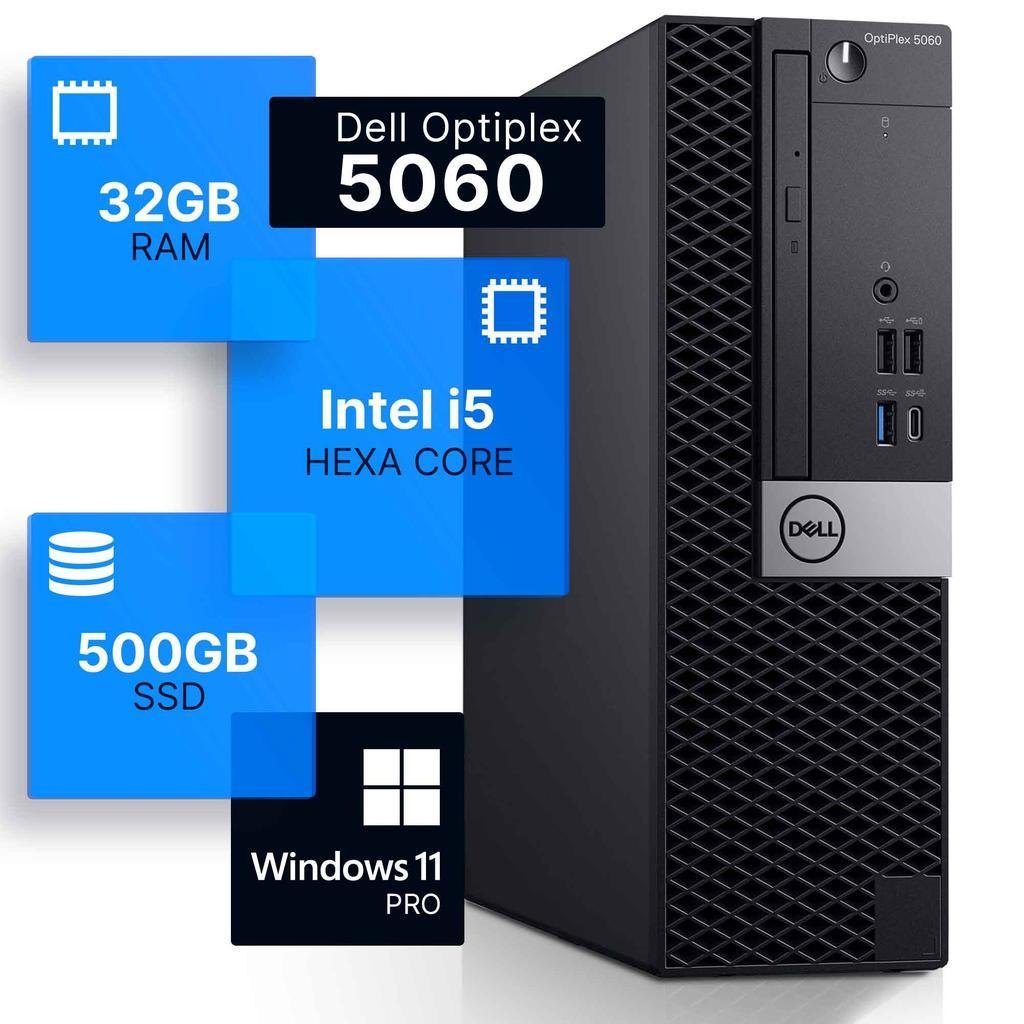 Dell OptiPlex 5060 Core i5 3 GHz - SSD 512 GB RAM 32GB Refurbished - Dell refurbished available on Backmarket