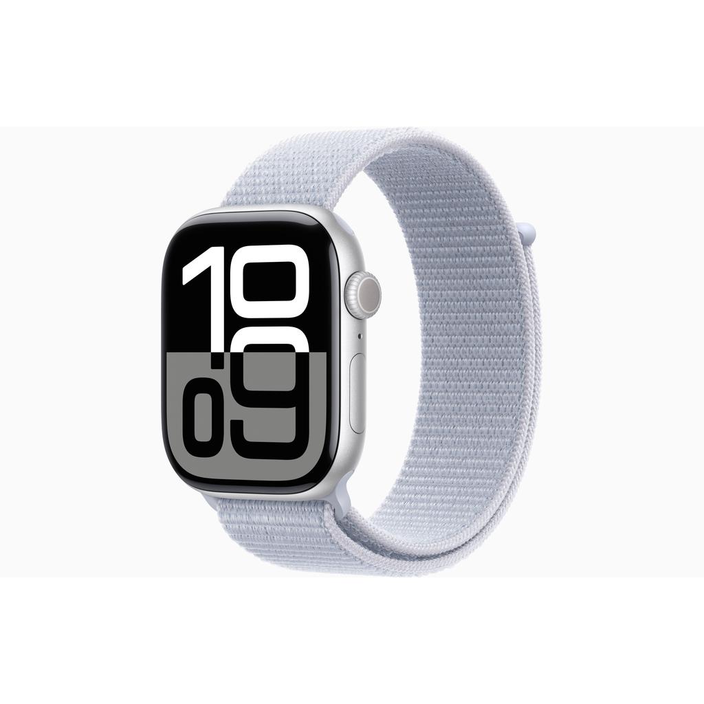 Apple Watch Series 10 (2024) GPS + Cellular 46 mm - Aluminium Silver - Sport loop Blue Reconditionné - Apple refurbished available on Backmarket