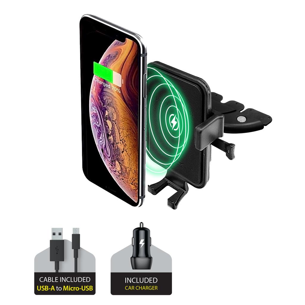 Powerp One-Touch Car Mount For CD Slot Smartphone Accessories Refurbished - N/A (Il n'y a pas assez d'in refurbished available on Backmarket