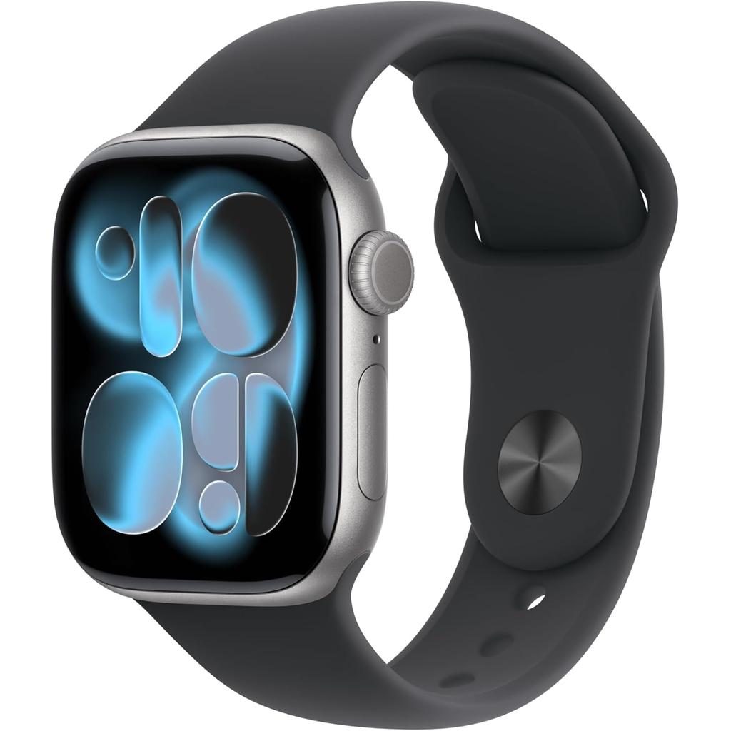 Apple Watch Series 11 (2025) GPS 42 mm - Aluminium Silver - Sport band Black Reconditionné - Apple refurbished available on Backmarket