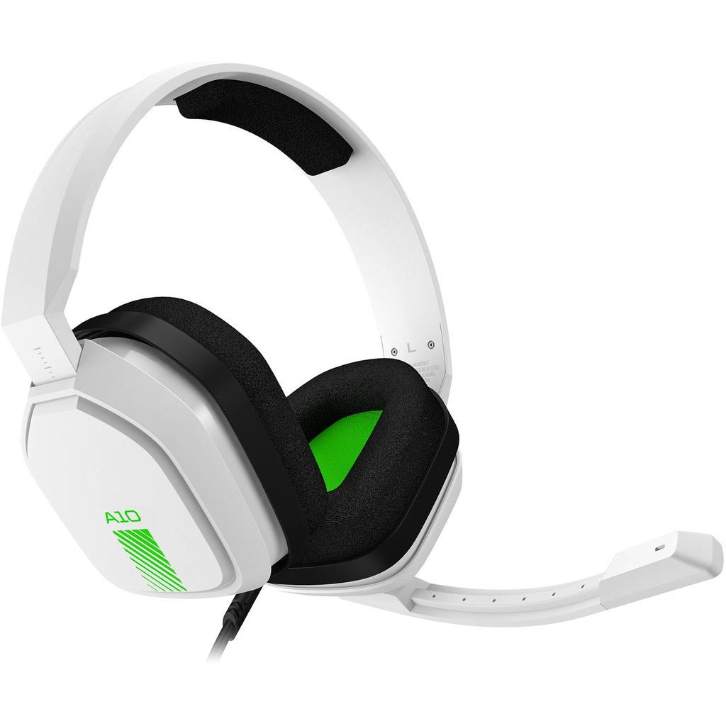 Logitech Astro A10 Noise cancelling Gaming Headphone with microphone - White/Green Refurbished - Logitech refurbished available on Backmarket