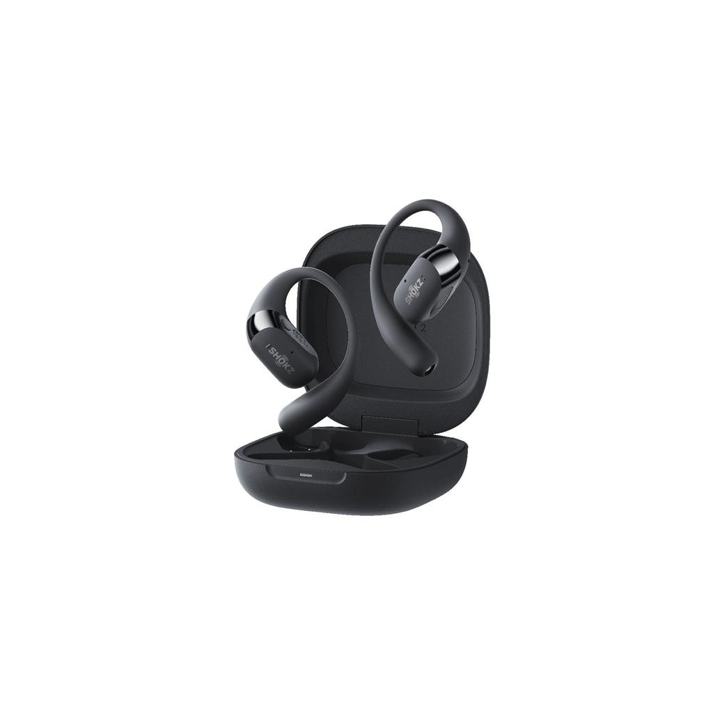 Shokz OpenFit 2 Earbud Noise-Cancelling Bluetooth Earphones - Black Refurbished - Shokz (also known as AfterShokz) refurbished available on Backmarket